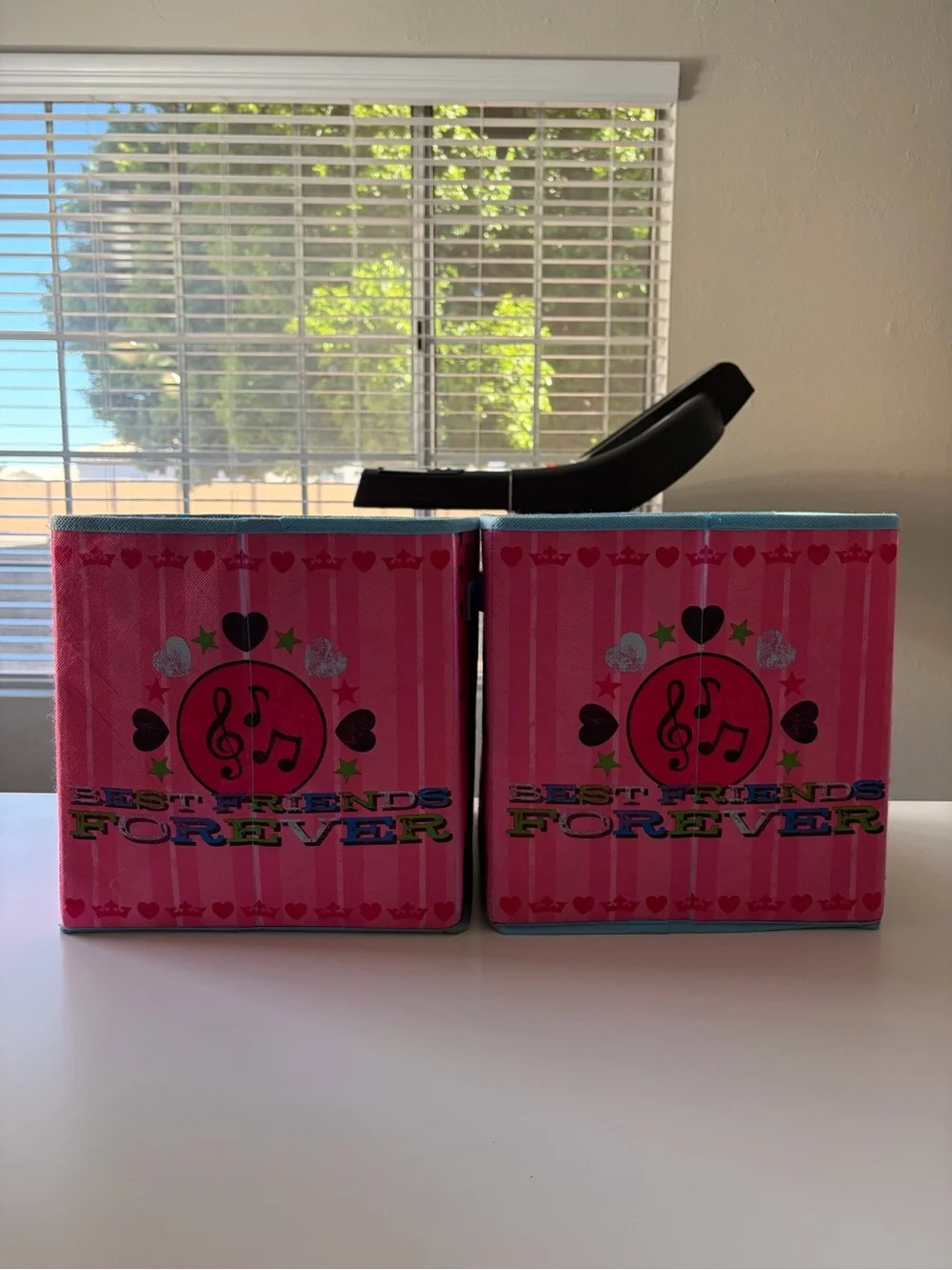 Disney High School Musical Pink Fabric Drawer Cube Storage Bins Set of 2